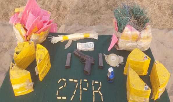 अखनूर में ड्रोन से गिराए गये बारुद बरामद