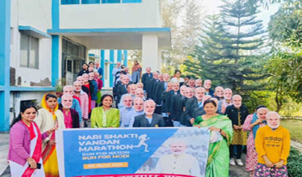 भाजपा महिला मोर्चा का नारी शक्ति वंदन दौड़ कार्यक्रम संपन्न