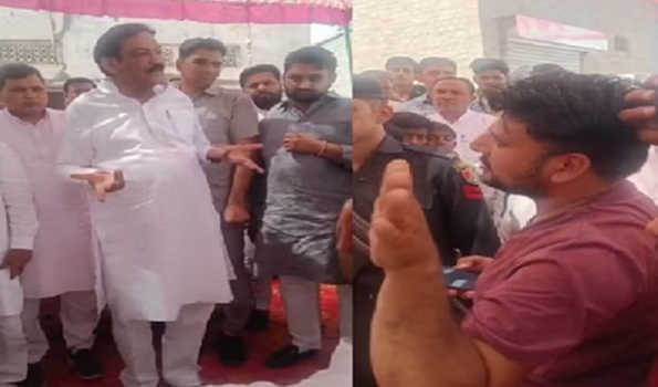 भाजपा प्रत्याशी रणजीत सिंह का हिसार में विरोध