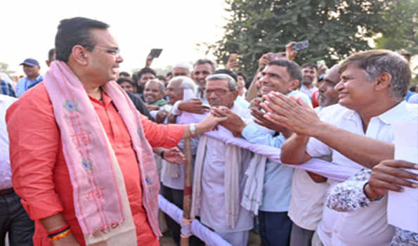 भजनलाल का उनके पैतृक गांव अटारी में हुआ भव्य स्वागत
