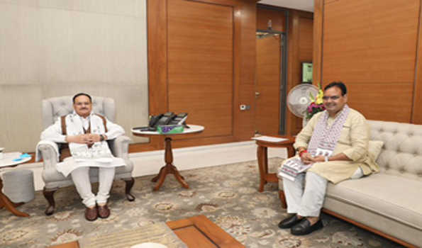भजनलाल ने नड्डा से की मुलाकात