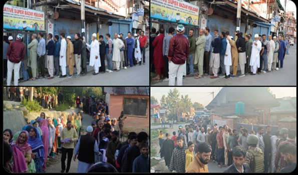 जम्मू-कश्मीर में पहले चरण का मतदान समाप्त, 59.43 प्रतिशत हुआ मतदान