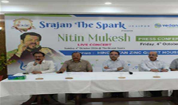 जिंक सिटी उदयपुर में छह अक्टूबर को होगी नितिन मुकेश संगीत शाम, विशेष सम्मान