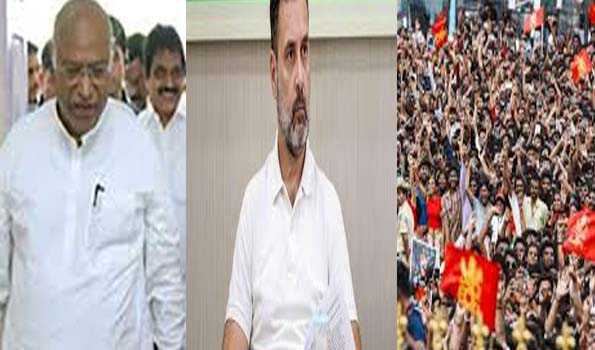 खरगे-राहुल ने भगदड़ में लोगों की मृत्यु पर जताया शोक
