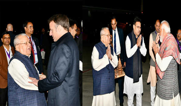 मोदी और मैक्रों को मिश्र एवं भजनलाल ने दी भावभीनी विदाई