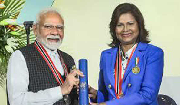 मोदी त्रिनिदाद व टोबैगो के सर्वोच्च राष्ट्रीय सम्मान से सम्मानित