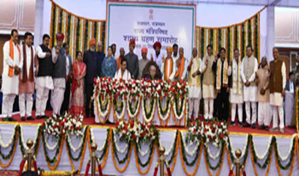 राजस्थान में भाजपा सरकार मंत्रिमंडल में 22 मंत्रियों ने ली शपथ