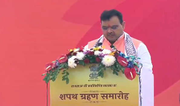राजस्थान में भजन लाल शर्मा ने ली मुख्यमंत्री पद की शपथ