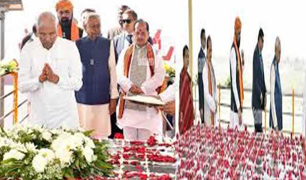 राजेंद्र आर्लेकर और नीतीश ने देशरत्न डाॅ. राजेंद्र  प्रसाद को जयंती पर दी श्रद्धांजलि