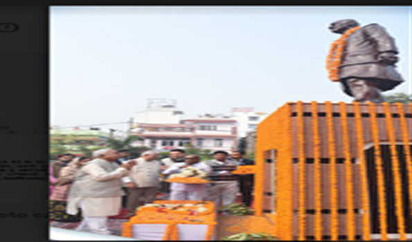 राजेंद्र आर्लेकर और नीतीश ने पूर्व केंद्रीय मंत्री अरुण जेटली को दी श्रद्धांजलि