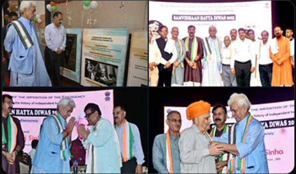संविधान हत्या दिवस: सिन्हा ने सत्याग्रहियों को श्रद्धांजलि दी