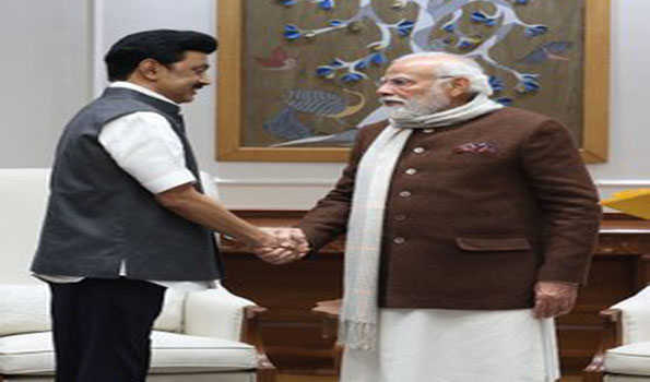 स्टालिन ने प्रधानमंत्री से मुलाकात कर 9,033 करोड़ रुपये तत्काल जारी करने का किया आग्रह