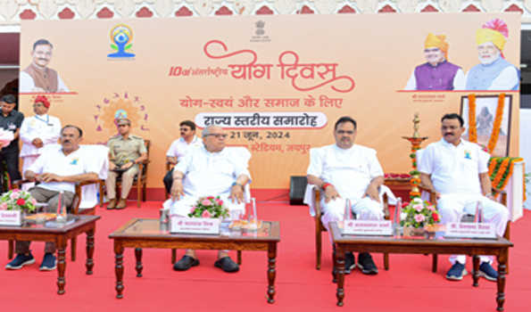 स्वस्थ जीवन शैली में योग की अहम भूमिका-भजनलाल